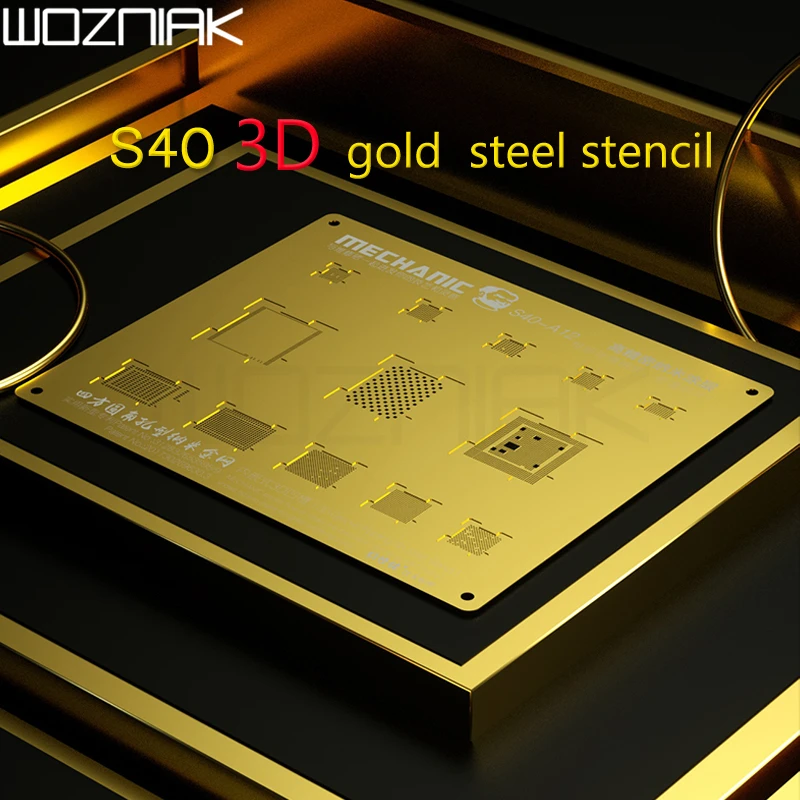 3d трафарет MECHANIC S40 для реболлинга BGA золотой стальная сетка процессора NAND IPhone