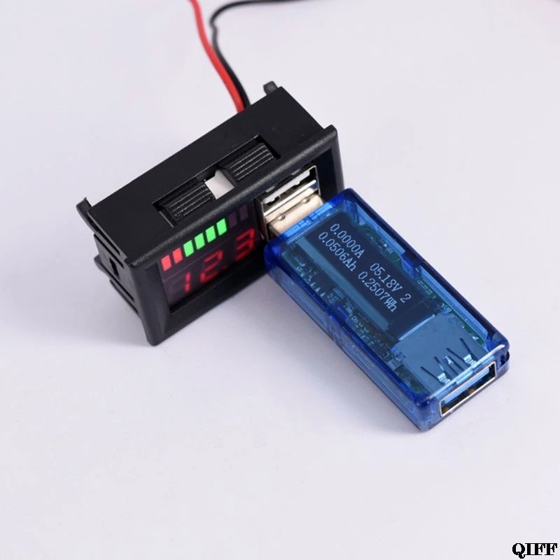 12V Цифровой вольтметр для автомобиля мотоцикла напряжение батарея Панель метр w