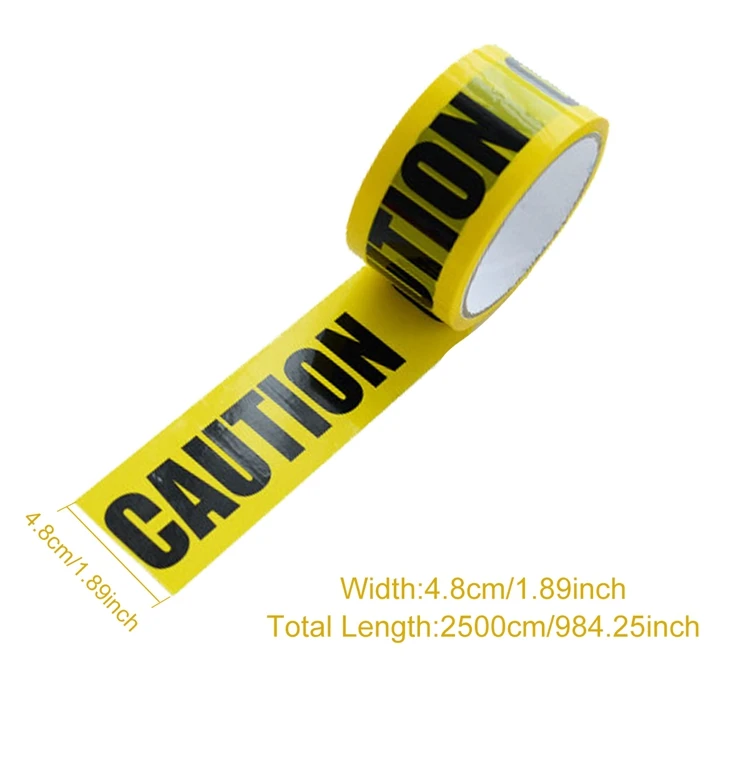 FENGRISE 1 Roll Yellow Warning Tapes Sticker DIY Birthday Party Decoration Construction Party Supplies Hen Wedding Party Items
