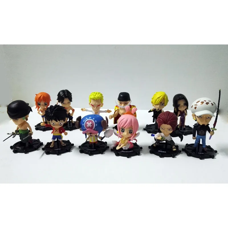 One piece 6pcs/set anime figures Sanji Joe Law Nami Luffy Zoro bonecos Collectibles Model Toys PVC Japanese Q Version 75S' Dolls | Игрушки