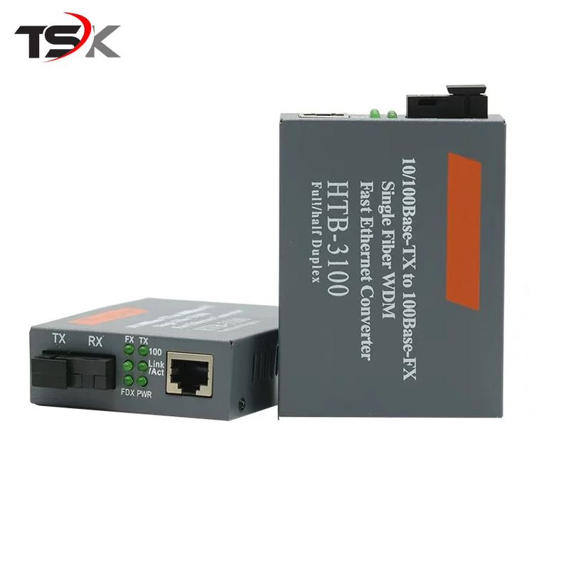 Htb-3100ab волоконно-оптических Media Converter волокно трансивер одиночный конвертер 25 км SC