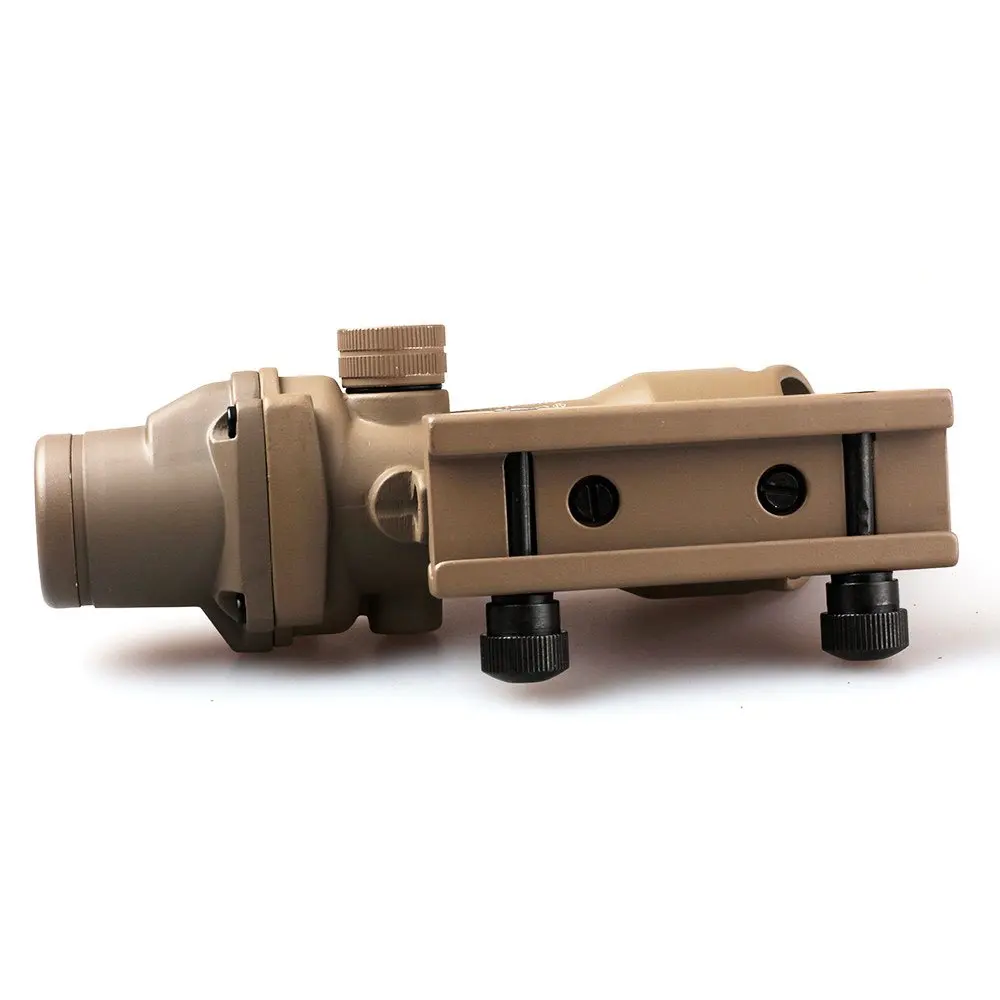 SEIGNEER Тактический ACOG прицел 4x32 Настоящее волокно зеленый с подсветкой Crosshair BDC