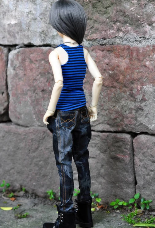 Bjd черно-синие джинсовые штаны-шаровары брюки одежда для мужчин 1/3 SD17 70cm24 &quot