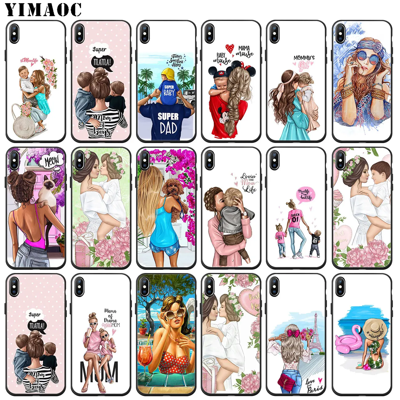 YIMAOC Модный мягкий силиконовый чехол для iPhone 11 Pro XS Max XR X 6 6S 7 8 Plus 5 5S SE 10|Бамперы| |