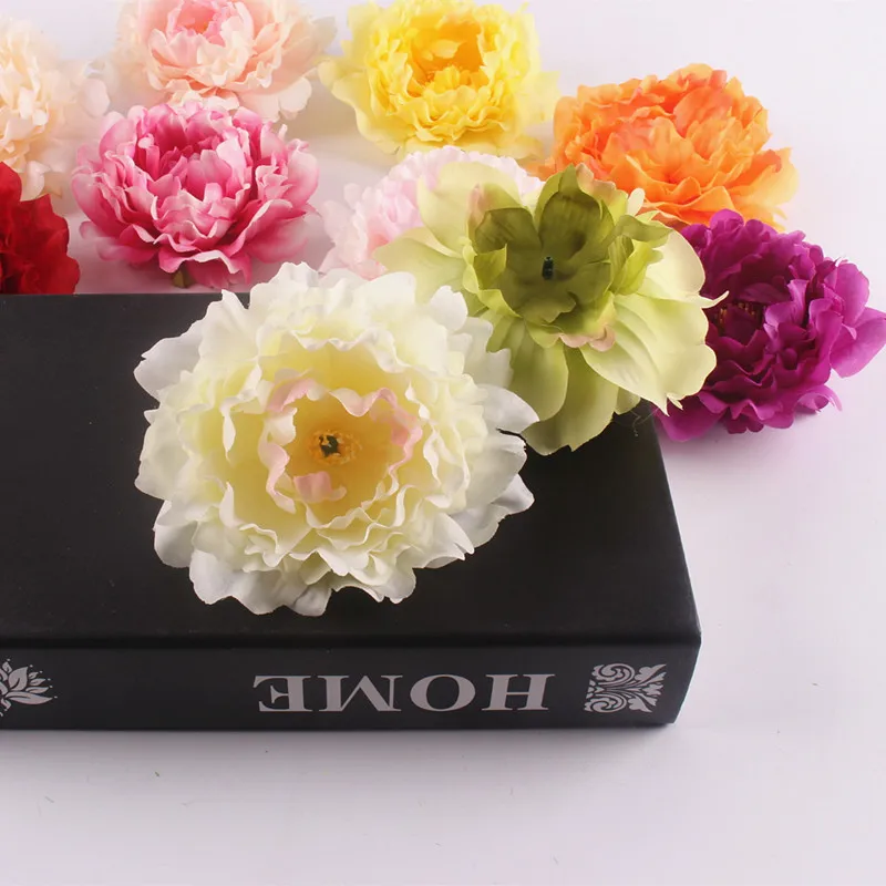 Искусственные цветочные головки пионов DIY многоцветные дорожные свинцовые