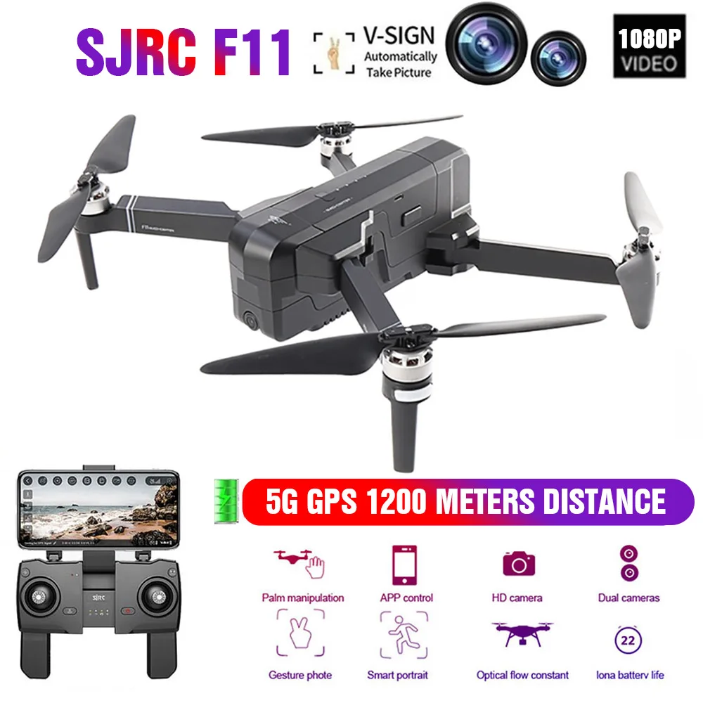 Новый складной Радиоуправляемый Дрон с GPS Wi Fi FPV широкоугольной камерой 1080P HD