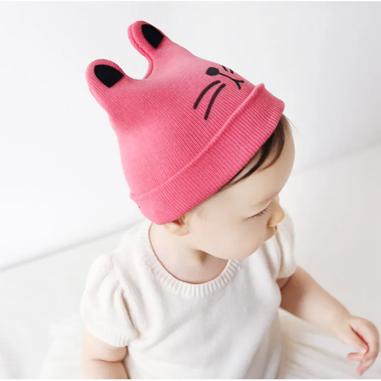 2020 модная зимняя Корейская шапка для новорожденных Вязаная Шерстяная детская с