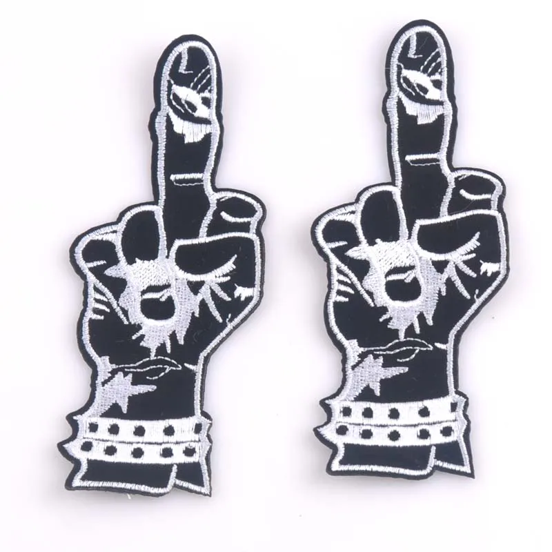 3 шт. модный средний палец, значок для руки, женская модель, куртка, футболка, нашивка, вышивка, вышивка, значок cp1080