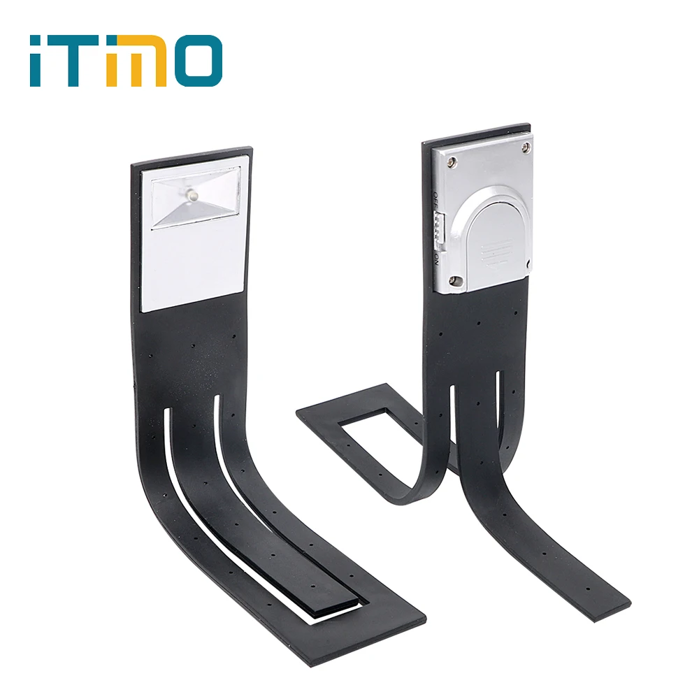 Складная Светодиодная лампа для чтения ITimo черная с клипсой аккумулятором