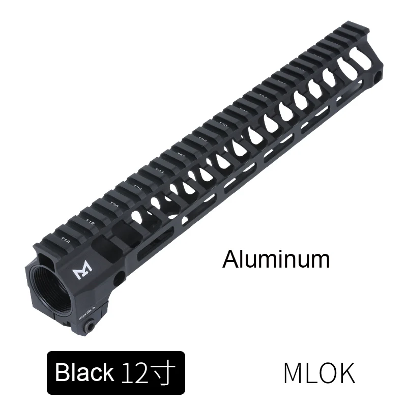12 inch M-lok black Тактическая охотничья AR 9 12 дюймов поплавок Четырехугольная перекладина, накладка Системы AR-15 M16 M4 Handguard Keymod m Лок - Цвет: 12 inch M-lok black