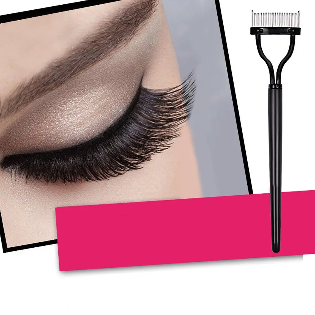 Professional Fashion Make Up Steel Needle Mascara Guide Applicator Eyelash Comb Eyebrow Brush Curler Cosmetic Tool | Красота и