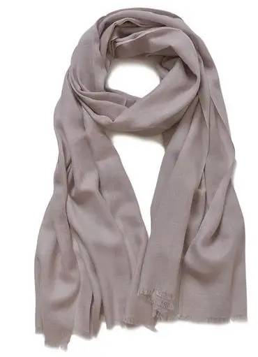 light pink coffee Нейтральный цвет шелк кашемир женская мода большой шарф шаль пашмины 65x190 см - Цвет: light pink coffee