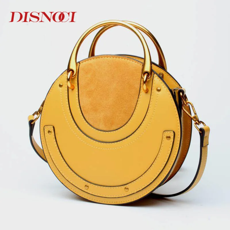 DISNOCI Новое поступление заклепки круг Для женщин Сумочка Мода Сумка маленький