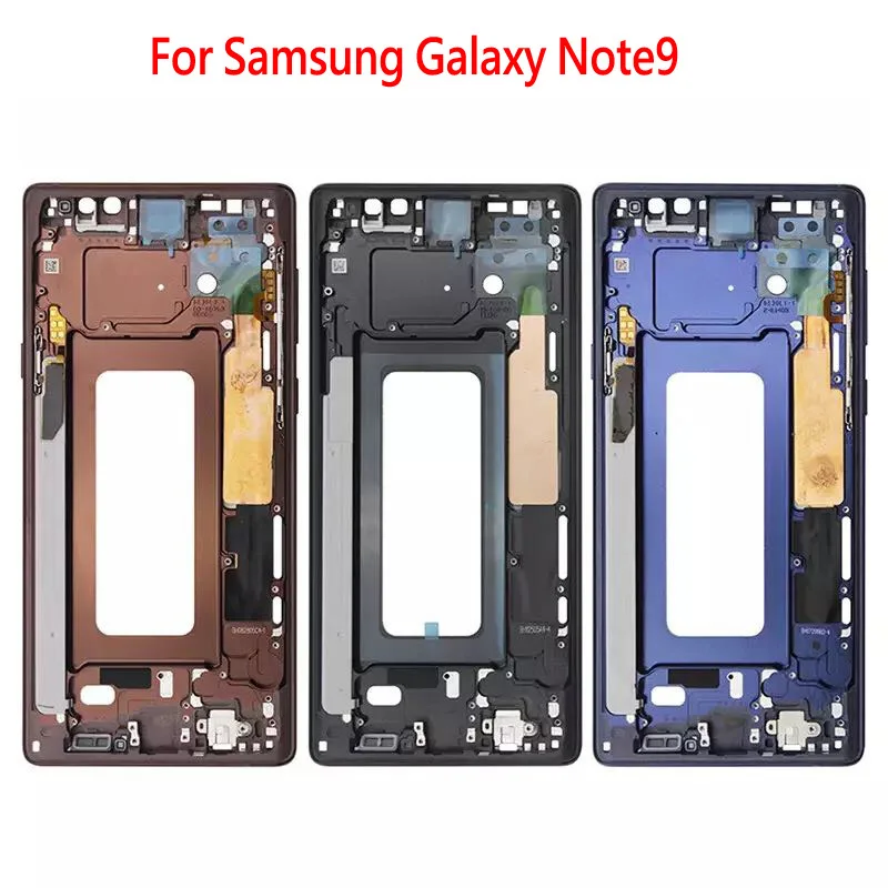 

New For Samsung galaxy Note 9 N960 Middle Frame Midplate Bezel Chassis Housing with Power Volume Side Button Replacement