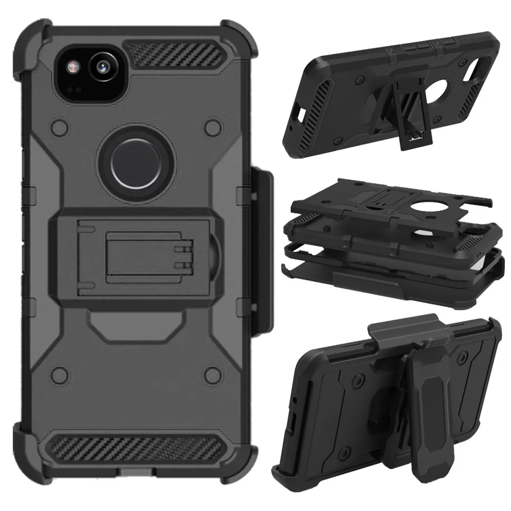 Прочный чехол для Google Pixel 2/Muski с зажимом ремня ударопрочный жесткий чехол-кобура |