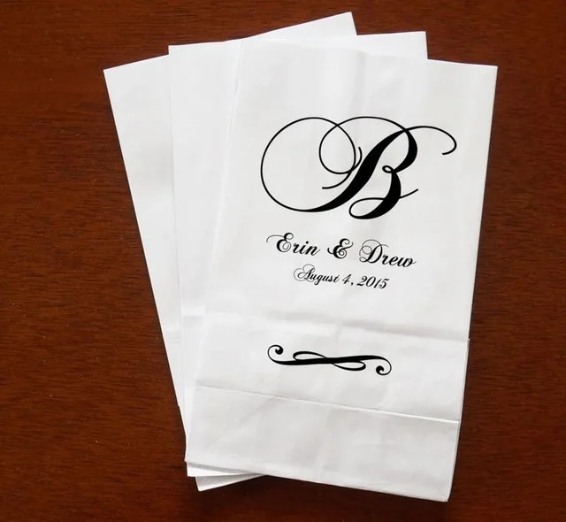 Персонализированные попкорн Свадебный детский душ белая бумага для выпечки