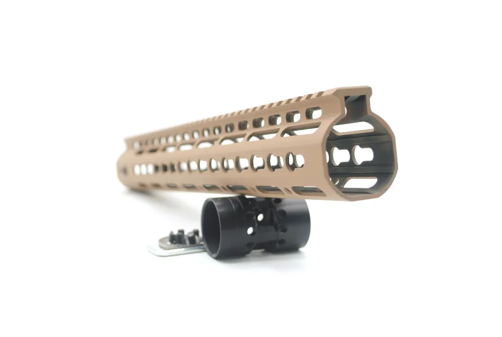 15 ''Inch AR15 Free Float Keymod Handguard Picatinny Rail Mount System Fit .223|free float|tan tanningar15 free float handguard |