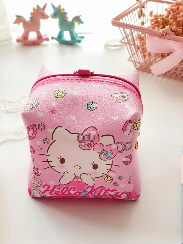 Новая квадратная сумка для хранения Hello kitty из ПУ кошелек на молнии косметичка EX