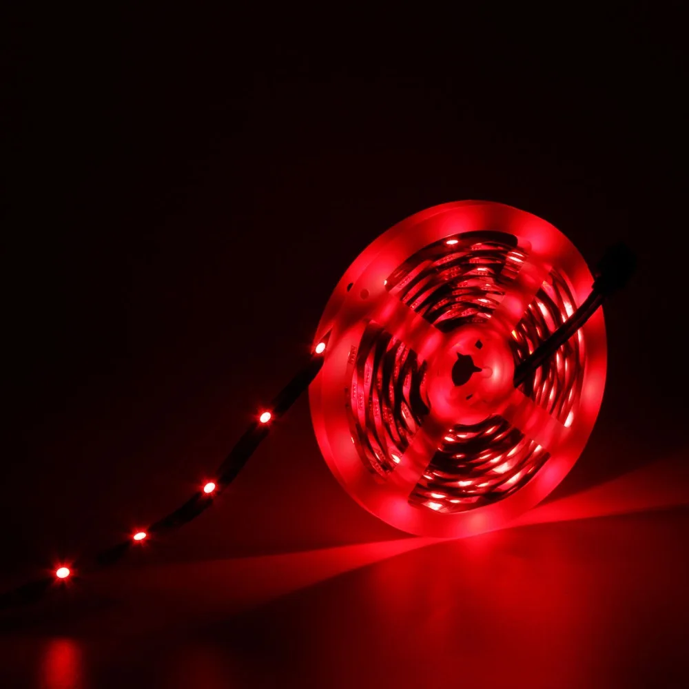 Цветная(RGB) Светодиодные ленты светильник s Фея светильник SMD 5050 5 м 30 светодиодный s/M AC/DC 12V гибкие светодиодные ленты лампы Смарт Браслет для вечерние свадебные туфли, на Рождество, украшение для дома