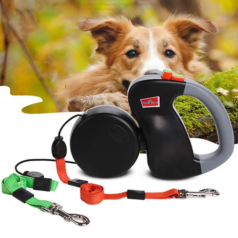 3M Pet двойные поводки для собак выдвижной автоматический контроллер двух щенков