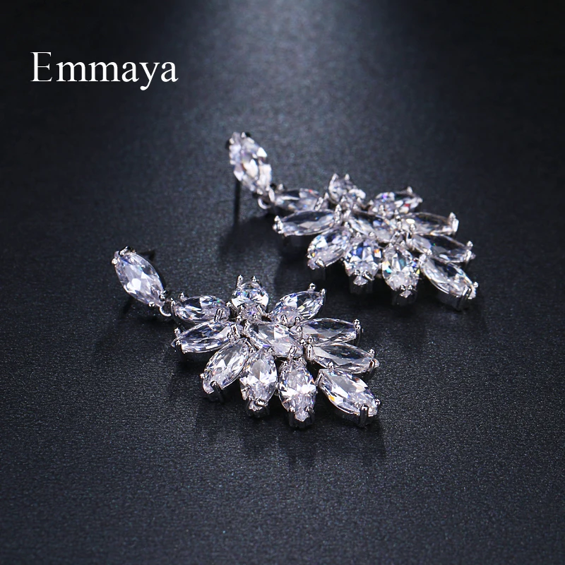 Серьги Emmaya с фианитами женские простые модные ювелирные украшения для ушей в