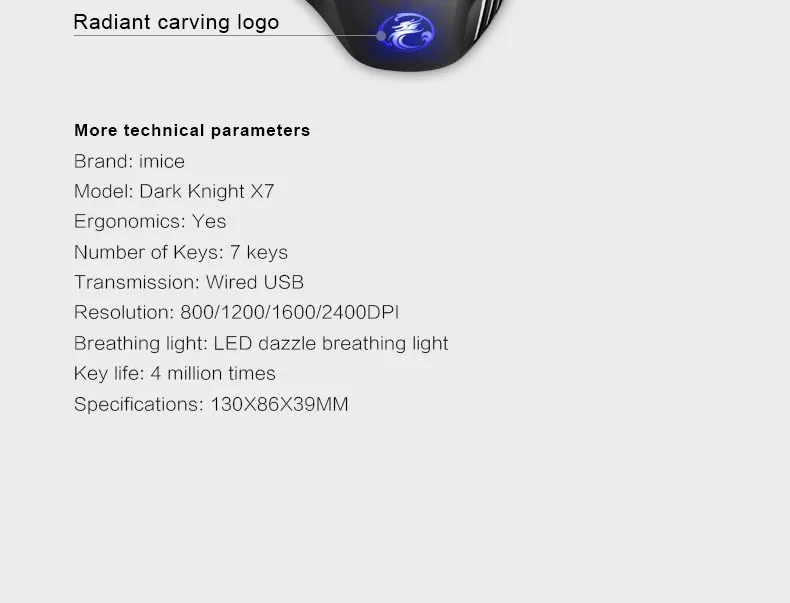 Imice USB игровая мышь 7 Кнопка 2400 Точек на дюйм LED оптической проводной кабель компьютерная мышь геймер Мыши компьютерные для портативных ПК desktop X7 мышка игровая