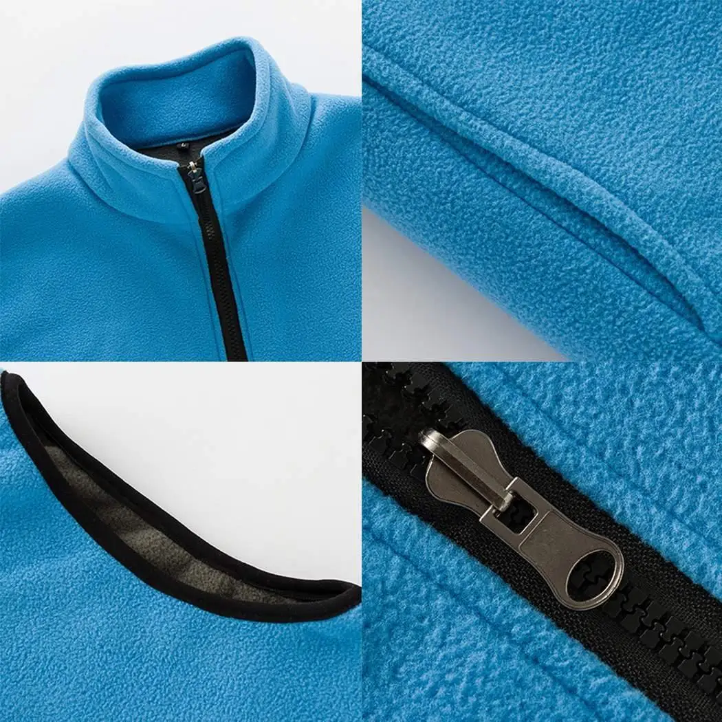 Men Casual Sport Fleece Sleeveless Stand Regular Neck Solid Zipper Vest Outdoor Cycling | Спорт и развлечения