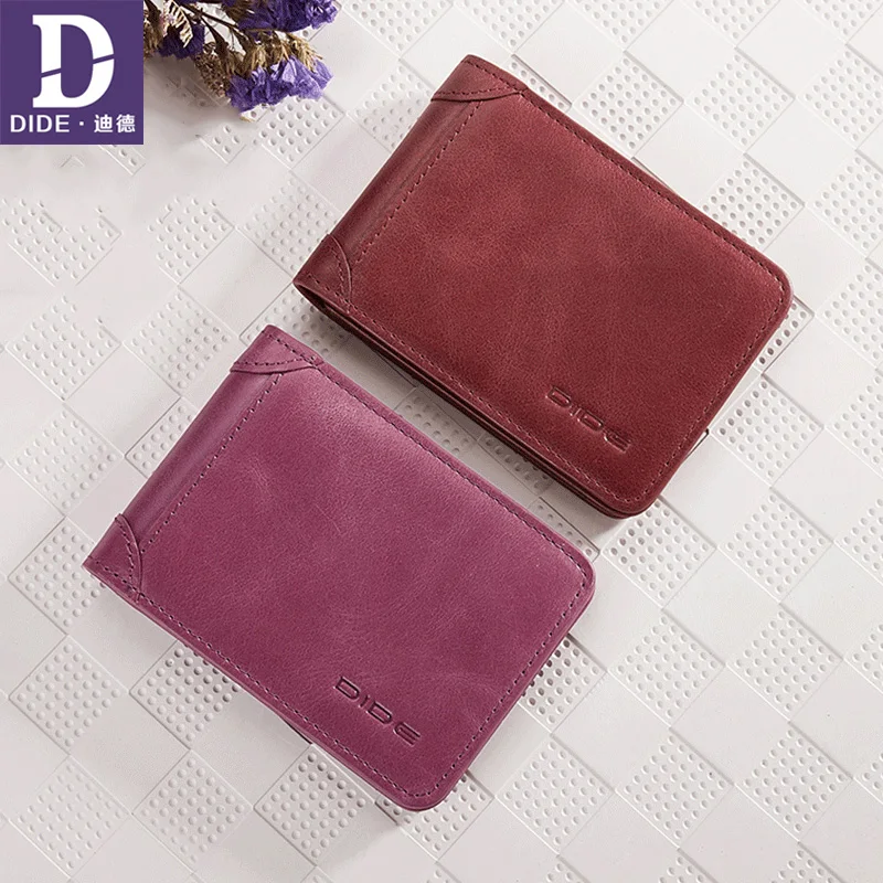 Женский мини кошелек DIDE с отделением для кредитных карт из натуральной кожи