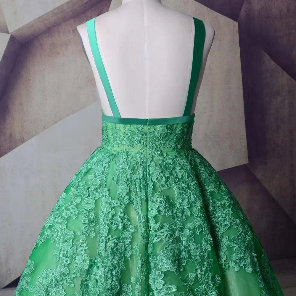 Vestidos Para Formatura мятно выпускные платья аппликации из кружева parposeaneras 2018 бальное