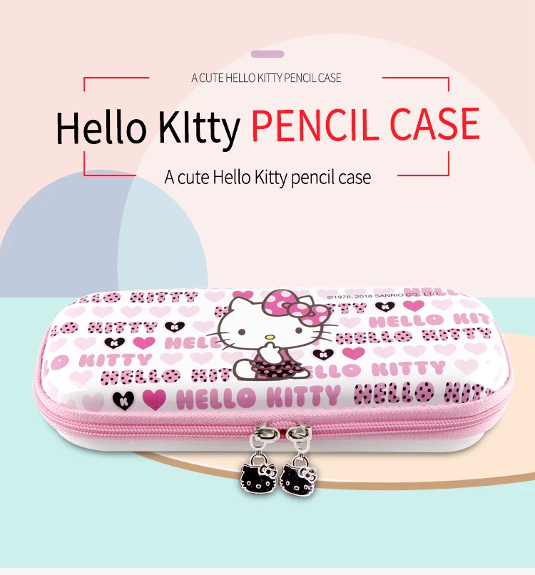TOPSTHINK, большой вместительный, милый, Hello kitty, многослойный, принцесса, цвет, EVA, ПУ, школьный пенал, чехол для девочек, Kawaii, пенал