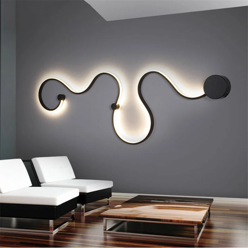 Nordic LED Wall Lamp Bedroom Study Wall Lights Living Balcony Room Acrylic Home Deco Wall Light Iron Body Sconce Lights Fixtures