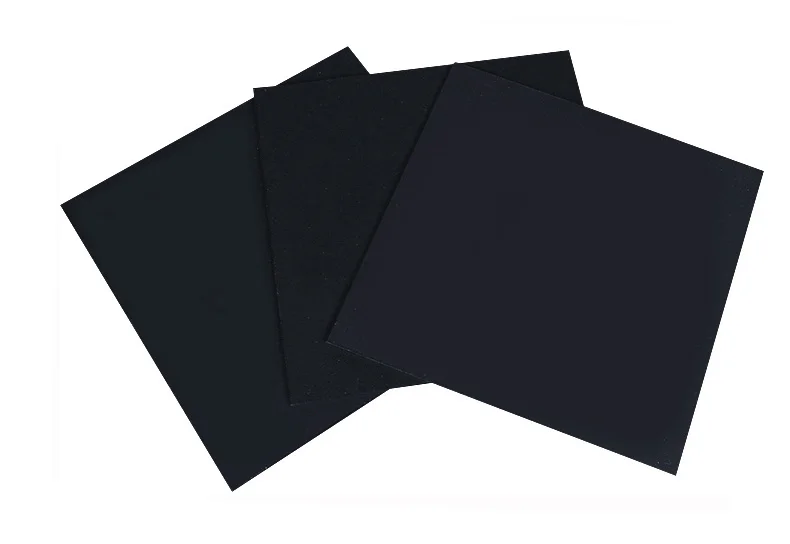 Черный лист ПВХ пластиковая черная пластина размер 100*100 мм толщина 0 5 8 1 | - Фото №1