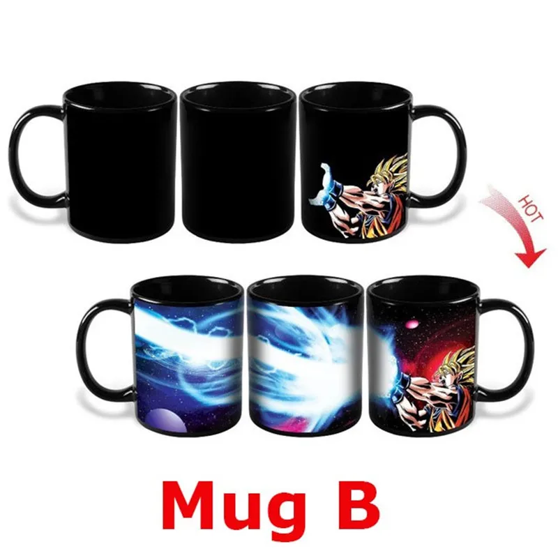 New Drinkware Dragon Ball Z Cup SON Goku Color Changing Heat Reactive Ceramic Mugs Super Saiyan Milk Coffee Taza Gogeta Gift | Дом и сад