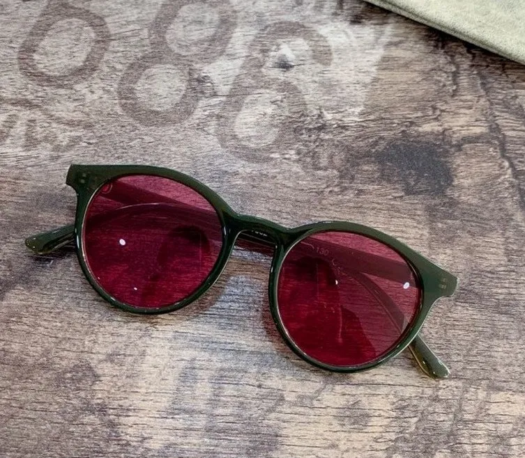 MYT_0116 Kids Sunglasses Boys And Girls Retro Children Sunglasses Round Sun Glasses Vintage Baby Oculos Retro Eyewear - Цвет линз: C7 Sea Red