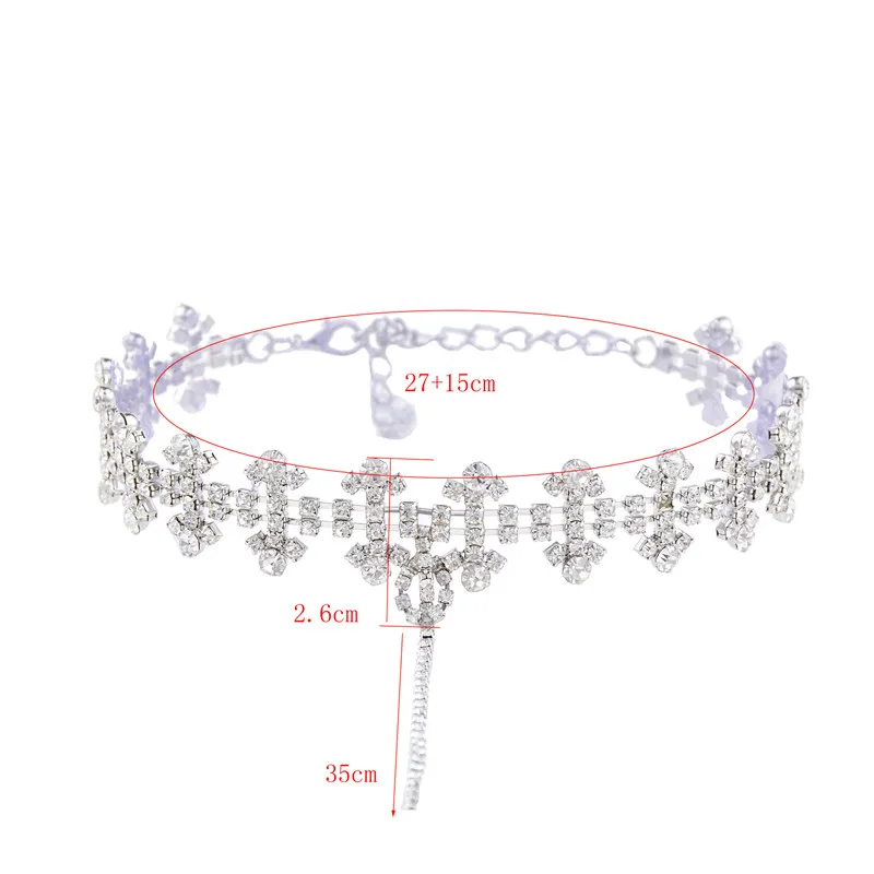 [JIMORE] Цветок Shaped Сияющий Rhinestone Себе Ожерелье Collares Mujer Долго Кисточкой женщин