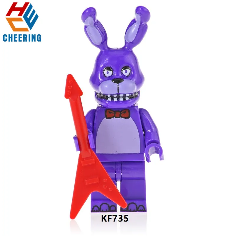 KF735 Without Box Single Sale Building Blocks Famous Movie Five Nights At Freddy Chica Bunny Foxy Spintraft Brick Children Toys Kids Gift KF6071 - Цвет: KF735 Without Box
