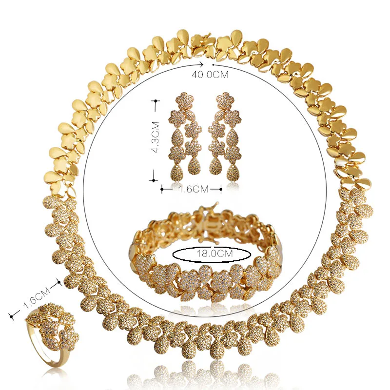 Женское колье-чокер MECHOSEN сережки золотистого цвета с цветком и кольцом-браслетом