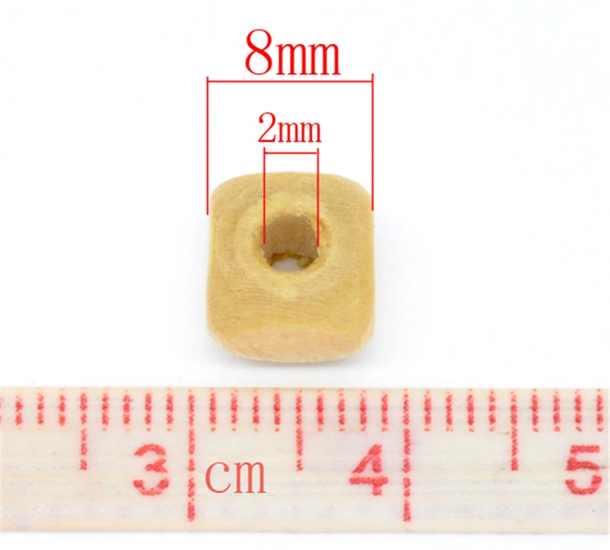 DoreenBeads 200/300 шт Varnishd природа Цвет квадратный деревянные кубики Spacer Бусины 8x 8 мм/10x10