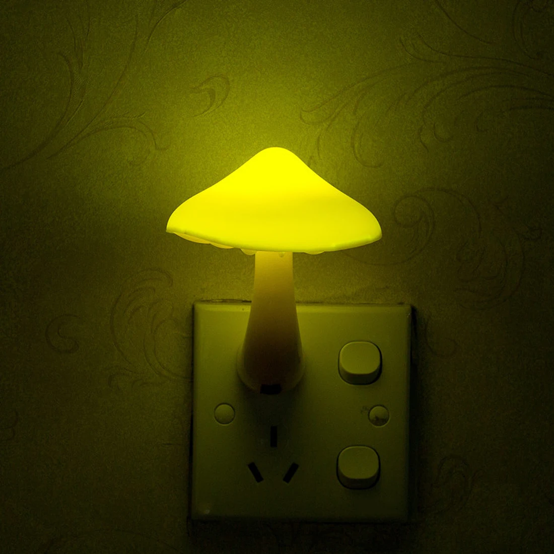 AC110-220V Wall Socket Lamp EU Plug Kid Children Night Light Baby LED Mini Mushroom Control Sensor Gift Nursery | Лампы и освещение