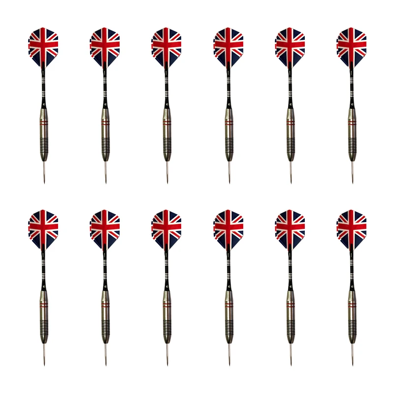 UK 12 шт/лот профессиональные жесткие дротики 25 г вольфрамовые стальные наконечники Дартс Национальный флаг шаблон иглы дротики для стекающий дротик доска T - Цвет: UK