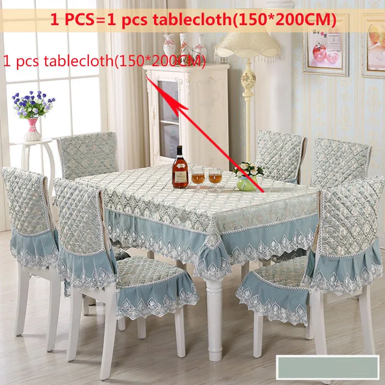 Green1pcs-150x200cm Пасторальная скатерть для стола стула Подушка Чехол на стул набор домашний стул коврик Современный домашний декор обеденный стол прямоугольная скатерть - Цвет: Green1pcs-150x200cm
