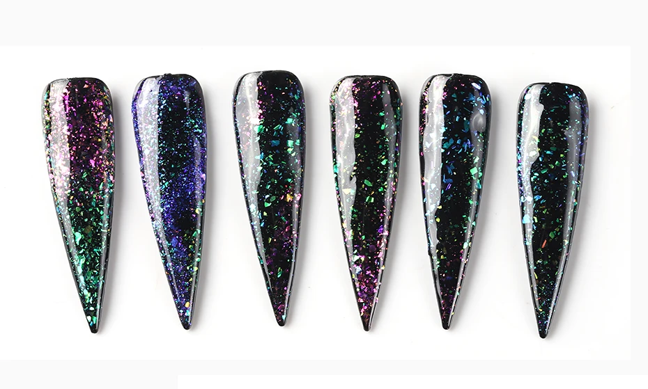 Elite99 Nail Art Design 10ML Soak Off Enamel UV Gel Nail Polish Lacquer Varnish Chameleon Gel Polish Black Based LED Lamp