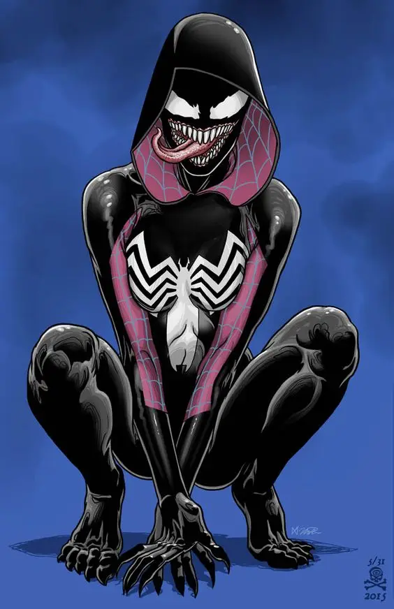 Бесплатная доставка DHL новинка 2017 года костюм для хеллоуина Venom-Gwen детей/взрослых