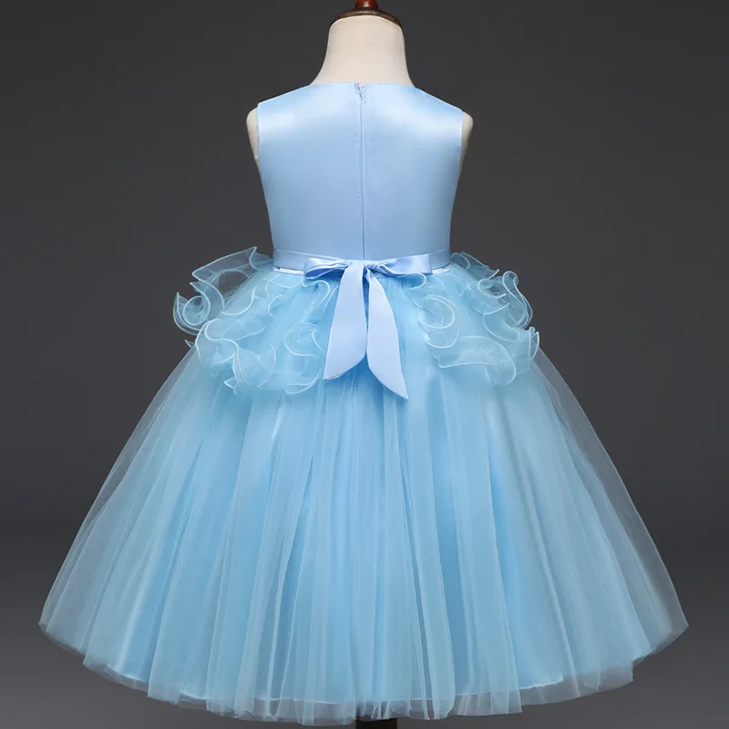 2018 Elegant Flower Girl Evening Dress Princess Party And Wedding Embroidery Kids Dresses For Girls Cute Tulle Children Costumes | Детская