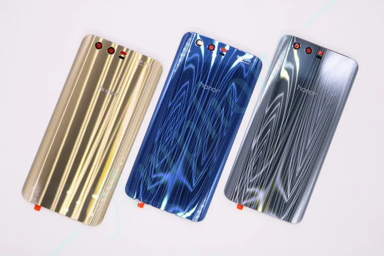 3D закаленное стекло задняя крышка для huawei Honor 9 запасные части задняя крышка батарейного отсека Корпус+ камера вспышка объектив