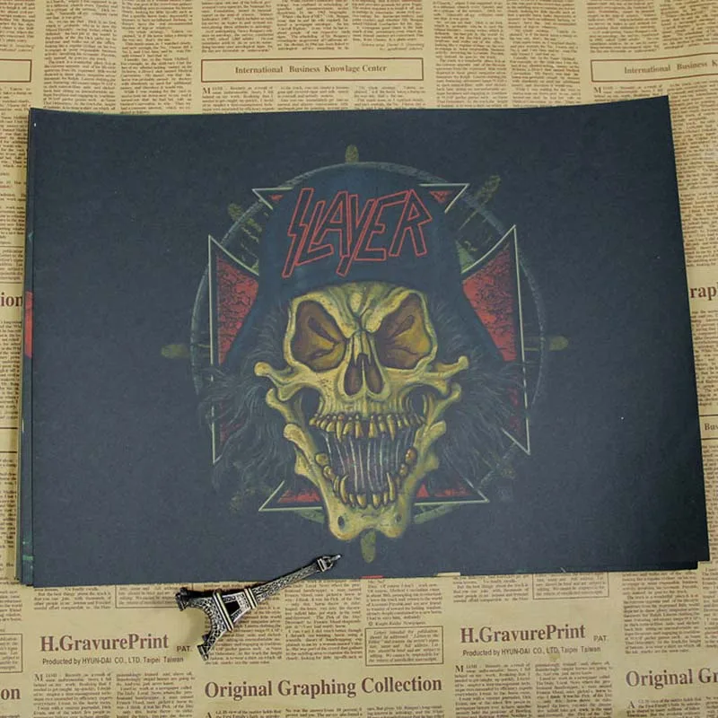 Розовый Уютный момент группа Slayer Винтаж Плакат американская скорость металл рок музыка ретро кафе настенная декоративная живопись QT380 - Цвет: Розовый