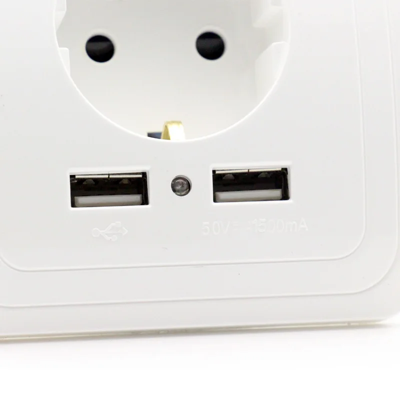 Сетевое зарядное устройство Esooli с двумя USB-портами 16 А 250 В ма | Обустройство дома