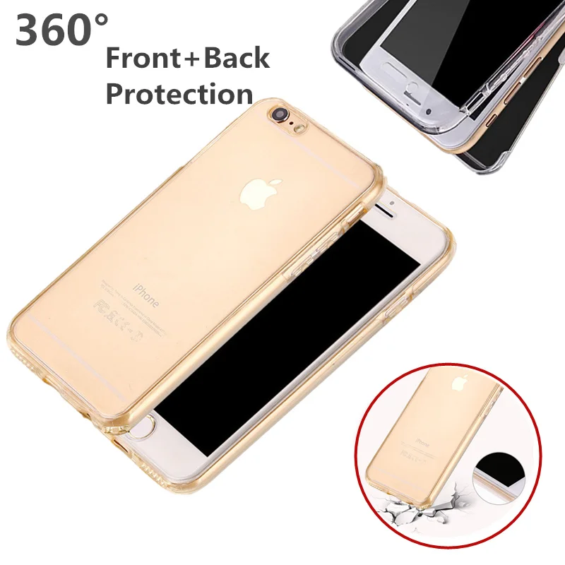 Чехол NFH Fahsion из мягкого ТПУ 360 для Apple 4 iPhone 6 6S 7 Plus тонкий бампер 8 силиконовая