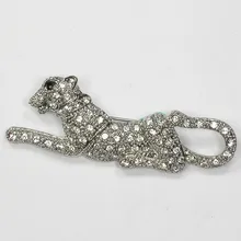 Прозрачные Броши Стразы в виде Ягуара Пантеры C692 A|pin brooch|panther