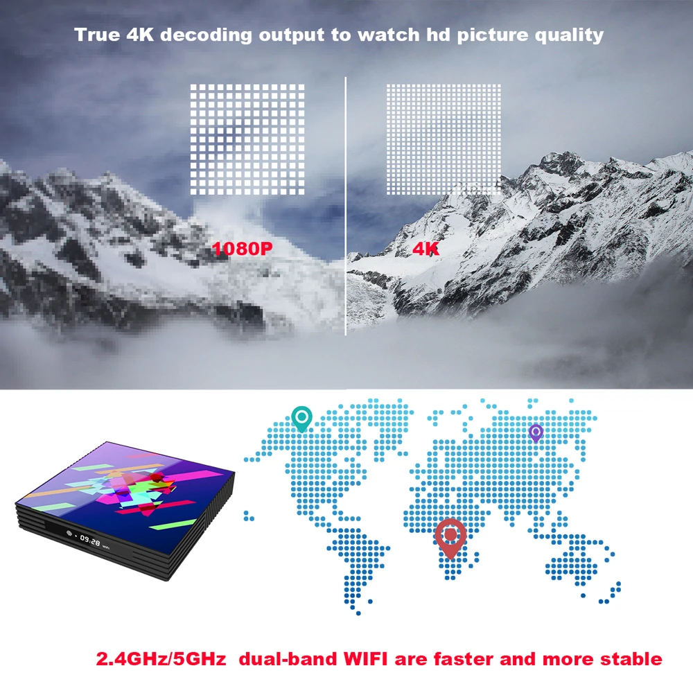 Приставка ТВ Google Play ТВ приставка Android 9,0 Rockchip RK3318 4 Гб 64 Гб Смарт ТВ приставка Bluetooth 2,4/5,0G WiFi Android ТВ приставка PK H96MAX